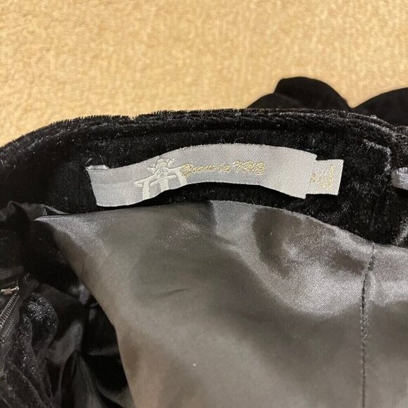 Vintage Velvet Lace Sequin Skirt Black – S - Picture 7 of 12